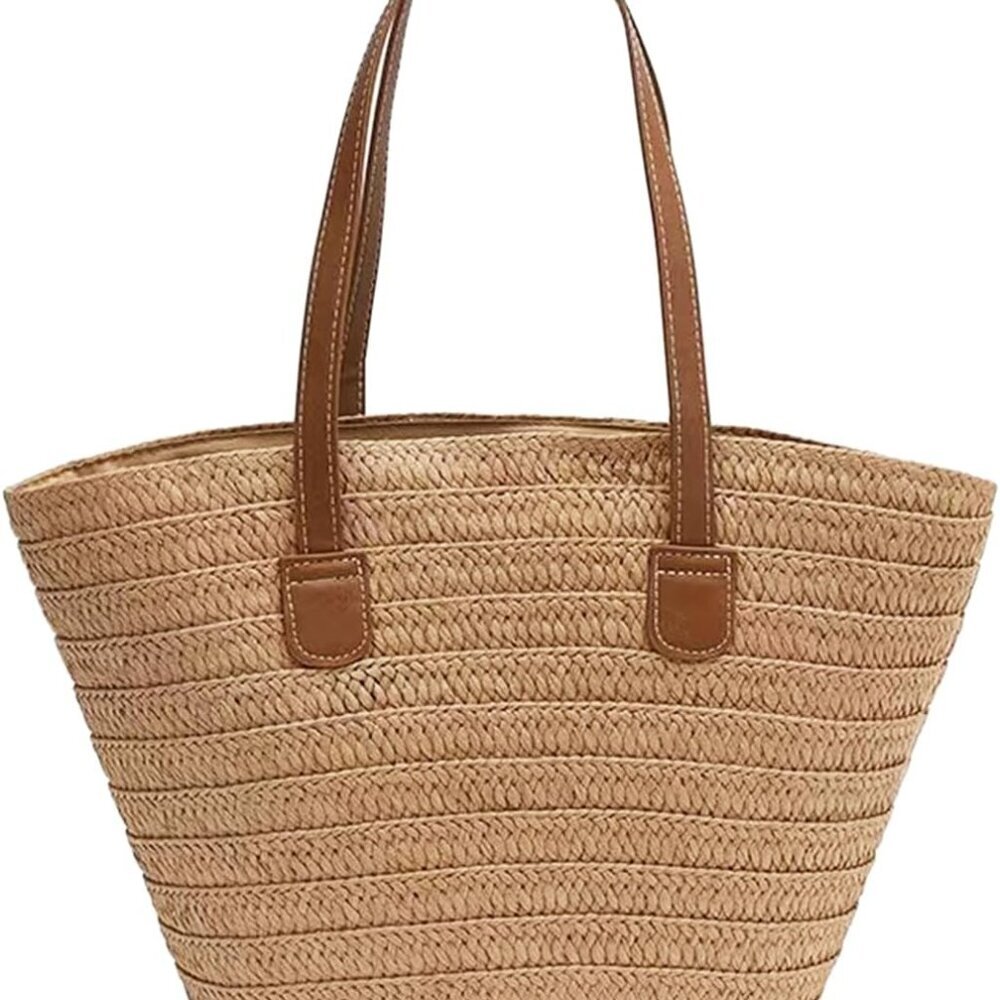 Straw Beach Handbag Super-Large Joker Shoulder Bag, Suitable for Travel, Beach D